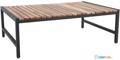 Bolero Lage Salontafel van Staal en Acacia 1200x800 Mm - DK903