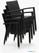 Bolero kunststof rotan stoel met armleuning antraciet | DL477 6
