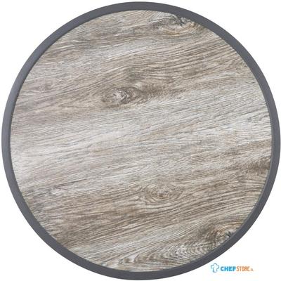 Bolero Rond Tafelblad van Glasvezel met Houteffect 580 Mm - DL486