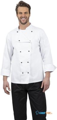 Whites Chicago unisex koksbuis lange mouw wit M | DL710-M