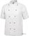 Whites Chicago unisex koksbuis korte mouw wit L | DL711-L