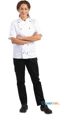 Whites Chicago unisex koksbuis korte mouw wit XL | DL711-XL