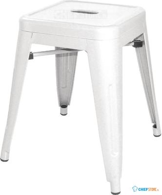 Bolero Bistro Stalen Lage Kruk Wit (4 Stuks) - DL869