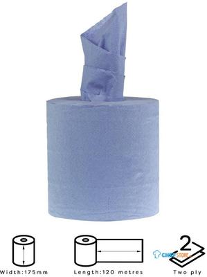 Jantex centrefeed handdoekrollen blauw 6 rollen | DL921