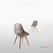 Bolero polypropyleen stoelen met houten poten bruin | DM842 7