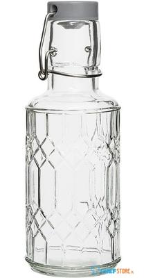 Olympia Geo Glazen Waterfles met Stop 380 Ml (6 Stuks) - DN818