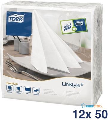 Tork Linstyle dinerservetten 1/4 vouw wit 40cm (600 stuks) | DP180