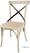 Bolero houten stoel met gekruiste rugleuning ecru 2 stuks |  DR306 2