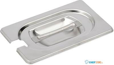 Gastro M RVS gastronorm deksel GN1/9 met lepeluitsparing |  DR492