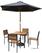 Bolero vierkante stalen en acaciahouten tafel 80x80cm | DS152 8