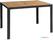 Bolero rechthoekige stalen en acaciahouten tafel 120x80cm | DS153
