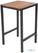 Bolero vierkante stalen en acaciahouten bartafel | DS155 3