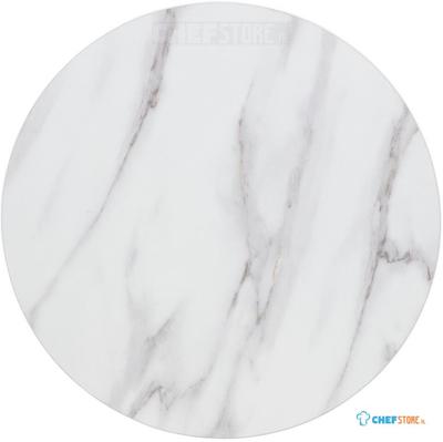 Bolero - Voorgeboord Rond Tafelblad met Marmereffect - 600 mm - DT445