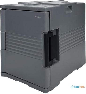 Vogue Thermo Box 600 Voorlader Box Zwart voor GN Bak Afmeting 465x610x630mm - DX993