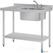 Vogue RVS spoeltafel met afdruiprek links, Vogue DY821 3