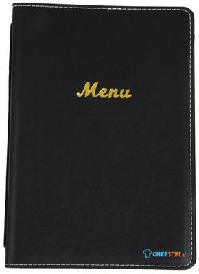 Olympia menumap A5 zwart leer | E223