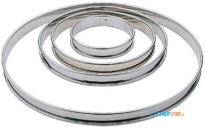 Matfer platte RVS taartring glad 16cm | E645