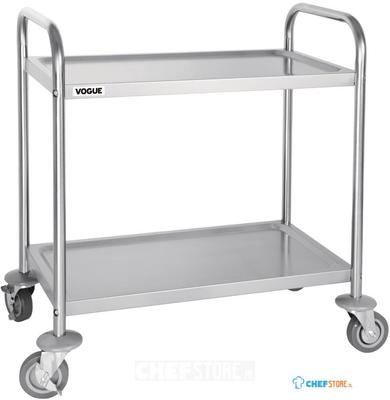 Rvs Serveerwagen | 2 Bladen | Small | Vogue | F996