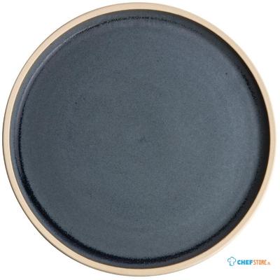 Olympia Canvas platte ronde borden blauw graniet 18cm | FA300