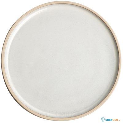 Olympia Canvas platte ronde borden wit 18cm | FA328