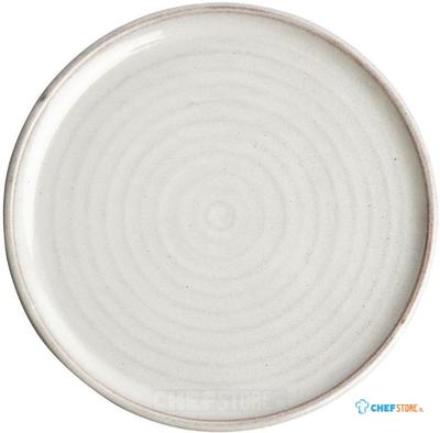 Olympia Canvas ronde borden met smalle rand wit 26,5cm | FA331