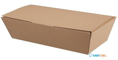Colpac afsluitbare kraft voedselbakjes composteerbaar 25cm (150 stuks) | FA363
