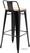 Bolero Bistro Hoge Barstoel met Houten Zitting Zwart (4 Stuks) - Bolero FB623 4