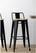 Bolero Bistro Hoge Barstoel met Houten Zitting Zwart (4 Stuks) - Bolero FB623 9
