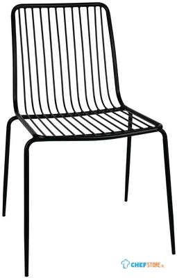 Bolero RVS Eetkamerstoelen Zwart (4 Stuks) - Bolero FB874