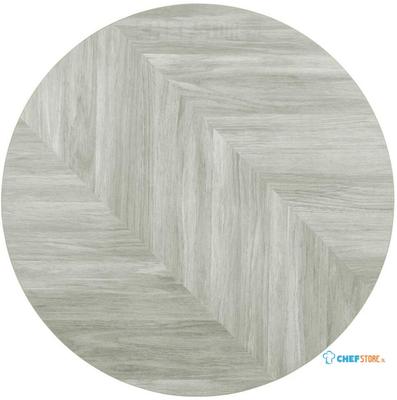 Bolero Voorgeboord Rond Tafelblad Chevron Design 600mm - FU511