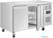 Polar | Werkbank met vriezer | 2 deuren, 1/1GN | Wielen | U-serie G599 4
