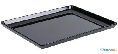 Platte melamine schaal | zwart | GN1/1 | GF075