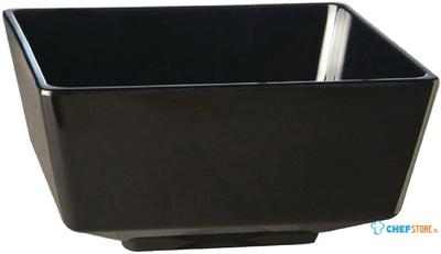 Vierkante melamine kom Float 25cm zwart | GF099
