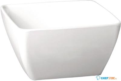 Vierkante melamine kom Pure 19cm wit | GF136