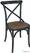 Bolero houten stoelen met gekruiste rugleuning black wash (2 stuks) | GG654