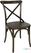 Bolero houten stoel met gekruiste rugleuning walnoot (2 stuks) | GG658