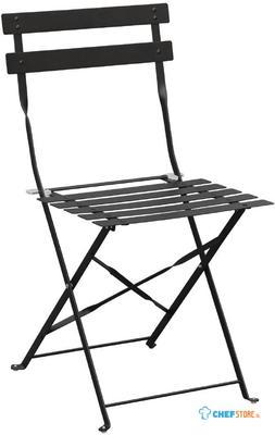 Bolero stalen opklapbare stoelen zwart | GH553