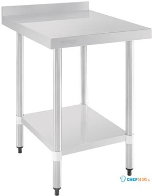 Rvs Werktafel Met Achteropstand | 60cm | Vogue | GJ505