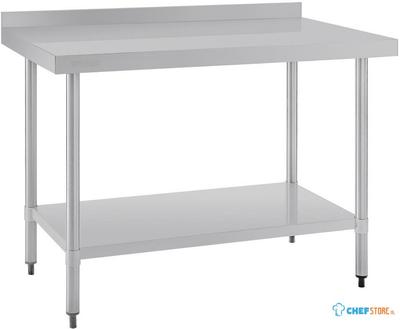 Rvs Werktafel Met Achteropstand | 120cm | Vogue | GJ507