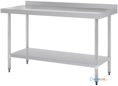 Rvs Werktafel Met Achteropstand | 150cm | Vogue | GJ508