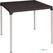Bolero vierkante zwarte tafel met aluminium poten 75cm | GJ970