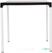 Bolero vierkante zwarte tafel met aluminium poten 75cm | GJ970 4