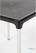 Bolero vierkante zwarte tafel met aluminium poten 75cm | GJ970 6