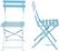 Bolero stalen opklapbare stoelen turquoise | GK982 3