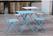 Bolero vierkante opklapbare stalen tafel turquoise 60cm | GK985 10