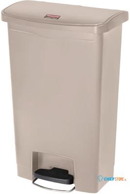 Rubbermaid Slim Jim Front Step pedaalemmer 50ltr beige - GL027