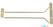 Glasrek messing 25,5cm | GM203 7