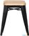 Bolero Stalen Kruk met Houten Zitting - Zwart (4 Stuks) - Bolero GM635 2