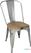 Bolero Bistro Gegalvaniseerd Stalen Stoelen met Houten Zitting (4 Stuks) - Bolero GM642