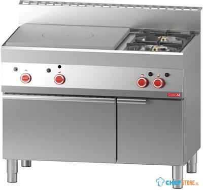 Platenfornuis met 2 branders en gasoven 65/110 TPG | Gastro M 650 | GN052